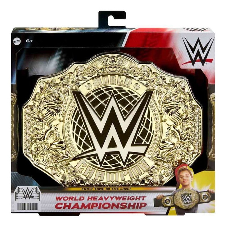 WWE bajnoki öv gyerekeknek, Mattel, fekete, 27x23x5cm, 6 éves kortól