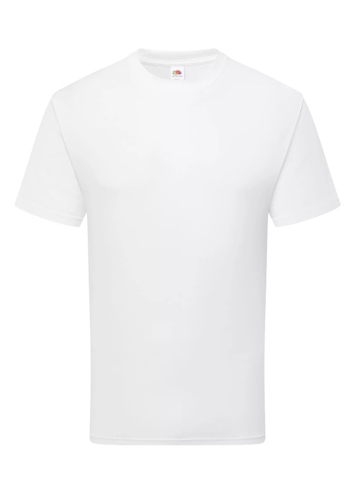 Férfi póló, Fruit of the Loom, tiszta pamut, fehér