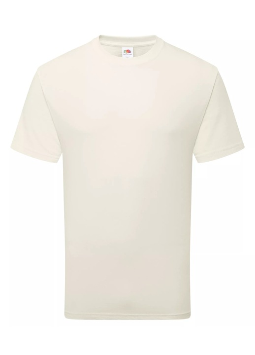 Férfi póló, Fruit of the Loom, tiszta pamut, krémszínű