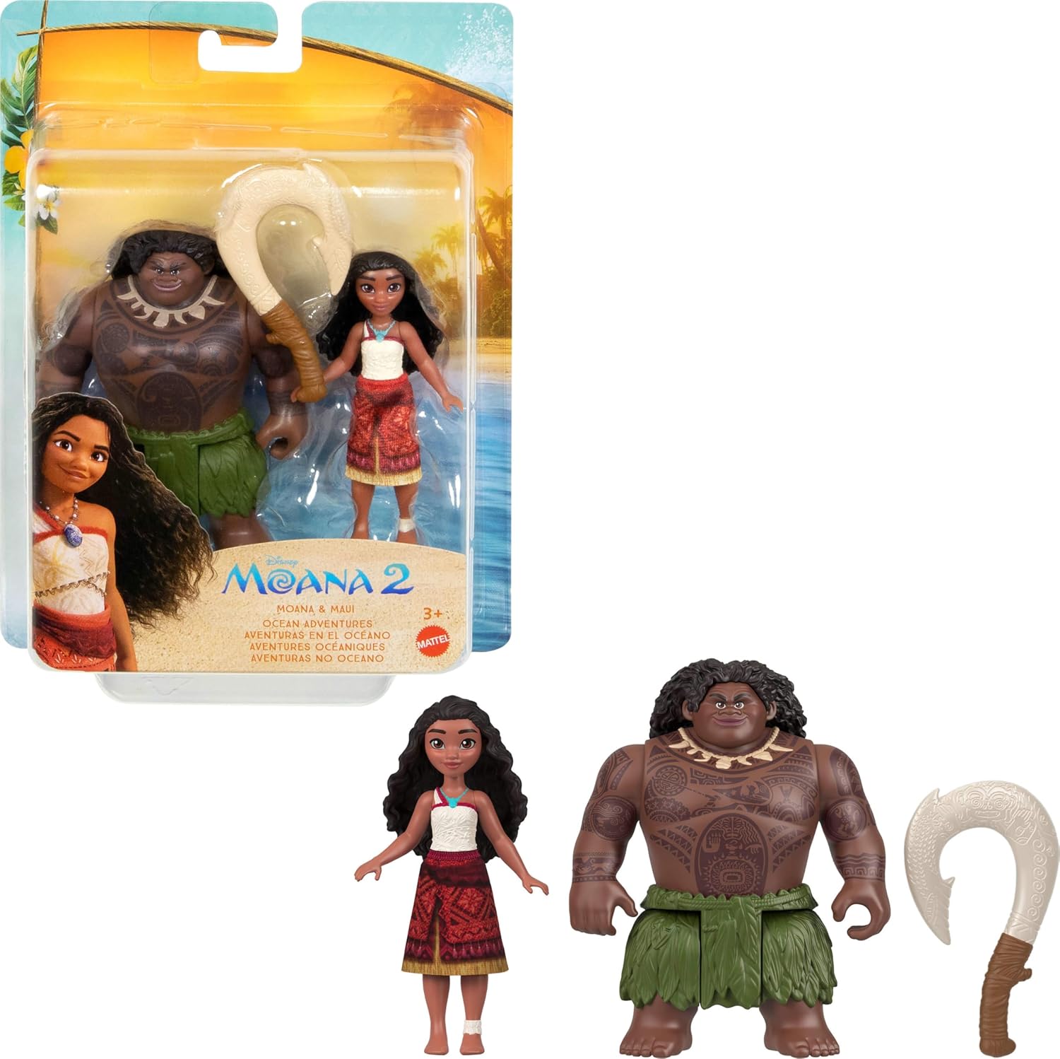 Set figurine Moana si Maui, Mattel, 10cm, multicolor - eMAG.ro