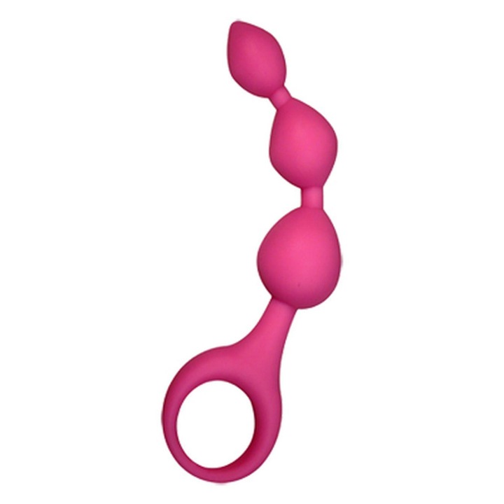 Anális vibrátor, Cnex, Triball, 3 szilikongolyó, rózsaszín