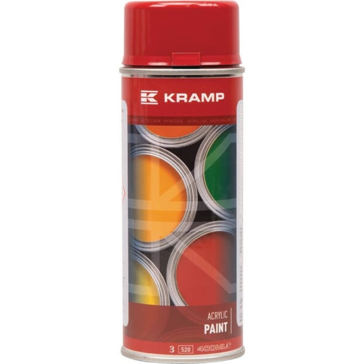Akril spray festék, KRAMP, RAL 3002, kárminvörös, 400 ml