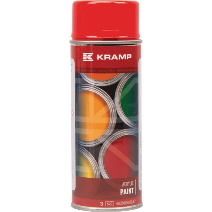 Vopsea acrilica KRAMP rosu 3020 400ml spray