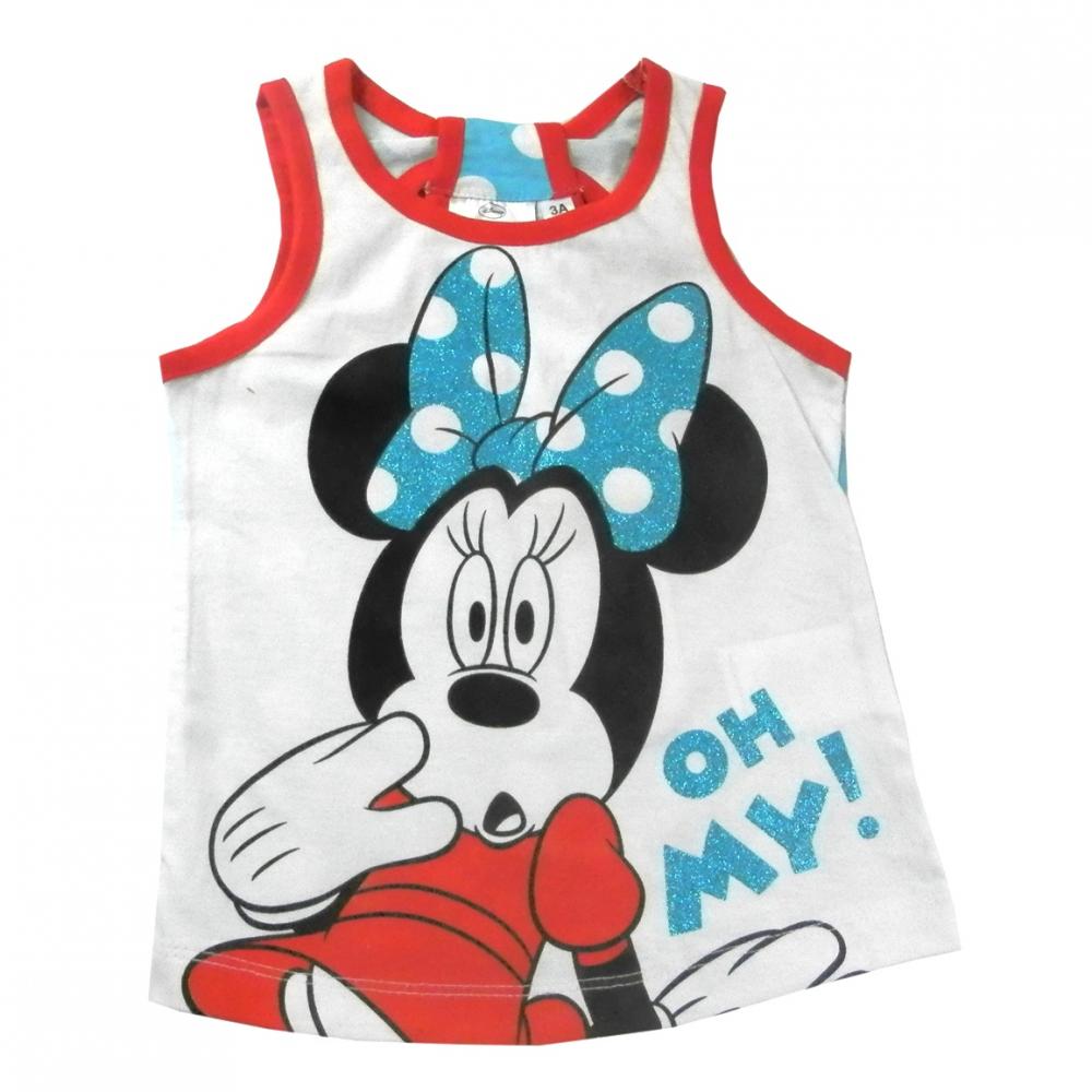 Tricou fara maneci Disney Minnie Mouse, Rosu, 128 CM
