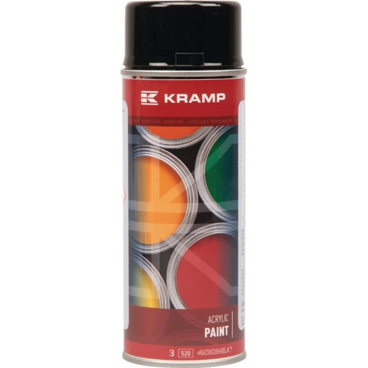 KRAMP akrilfesték, fekete RAL 9005, 400ml
