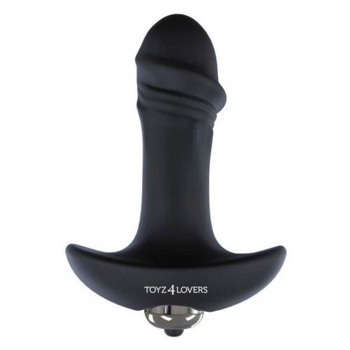 Msx Elys orvosi szilikon anális dugó 7 rezgési móddal, fekete, kompakt