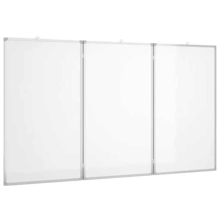 Tabla magnetica pliabila vidaXL, 150x100x1,7 cm, aluminiu, suprafata neteda