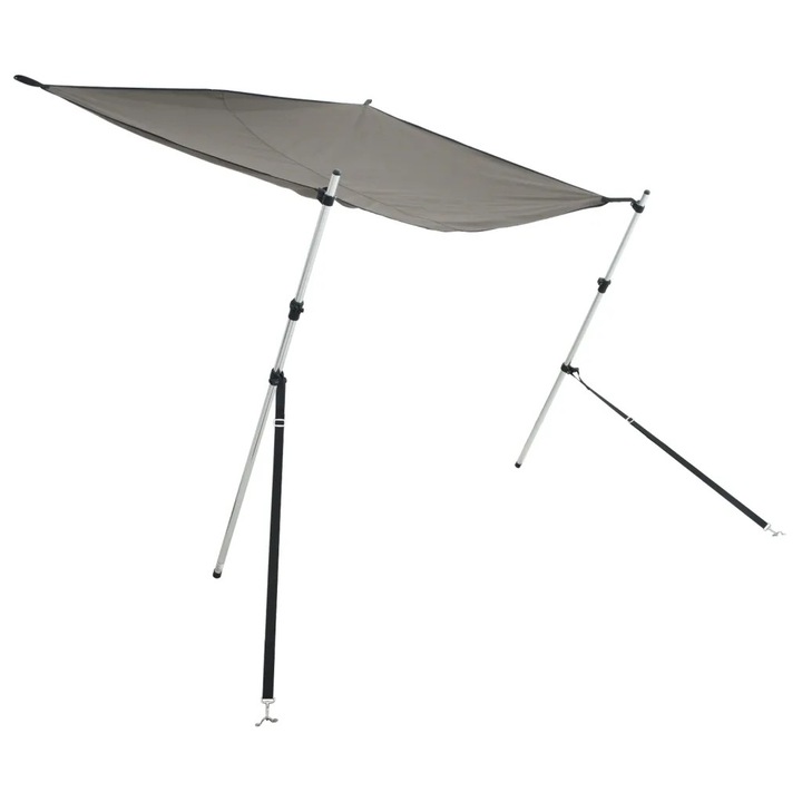 Hajóponyva hosszabbító, antracit, 174x205x(115-194) cm vidaXL