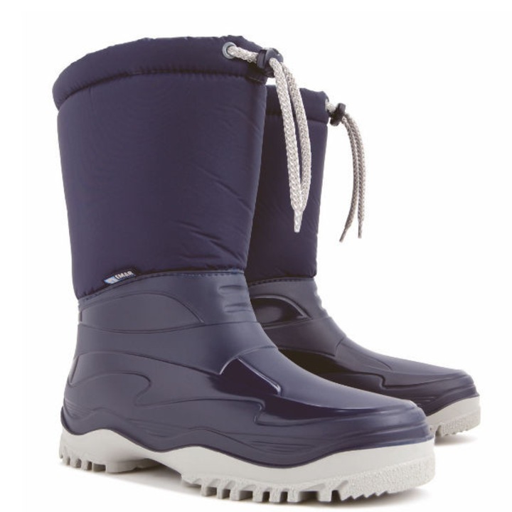 Demar gyerek csizma, hótaposó, sötétkék, PVC, záras mandzsetta