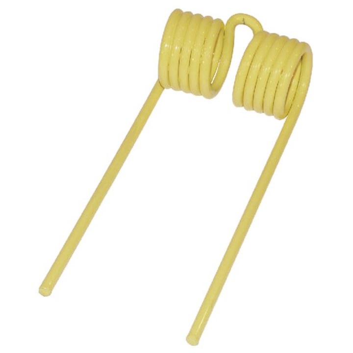 Пружинен зъб за трактор с ротационна гребло, KRAMP, дължина 170 мм, ширина 73 мм, жълт цвят