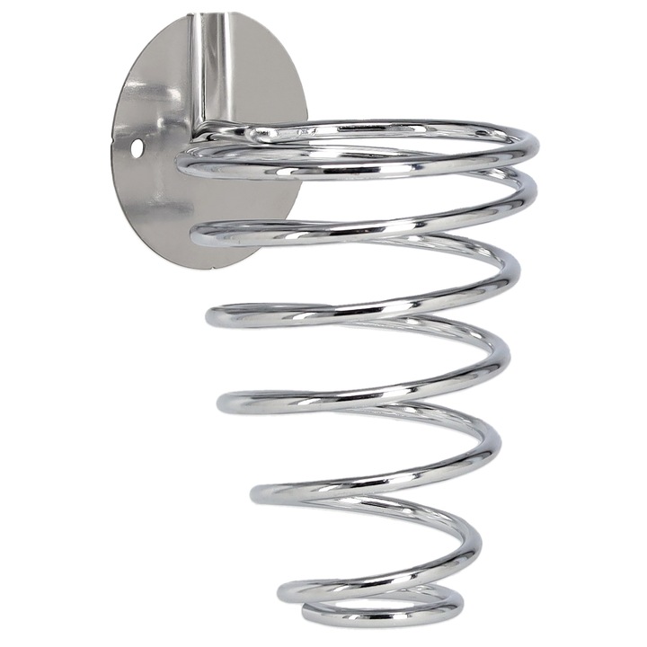 Suport pentru uscator de par, Calissimo, argintiu, montare perete