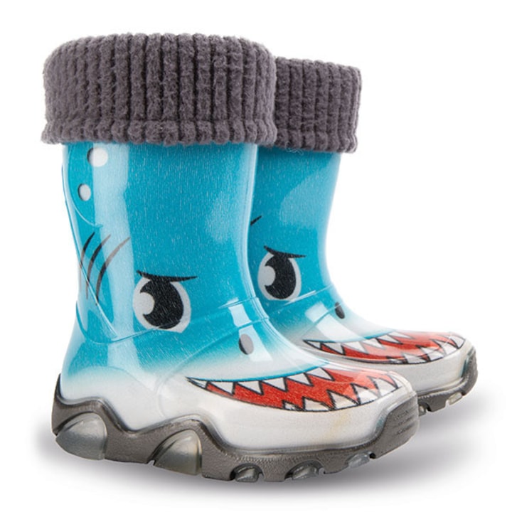 Demar gyermek Wellington csizma, vízálló, fényvisszaverő elemmel, ftalátmentes PVC