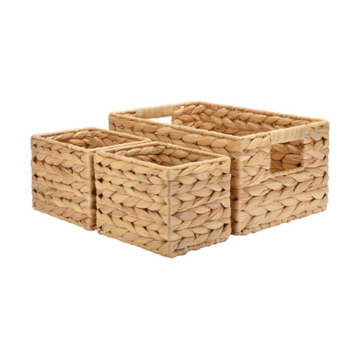 Set 3 cosuri depozitare, Estia Home Art, 30x20x14cm, 2x 15x11x12cm