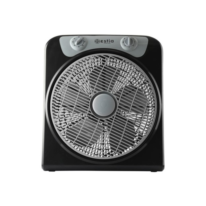 Ventilator de podea Estia Home Art Spiral 30cm, 45W, 3 viteze, cu cronometru, 1,5m cablu