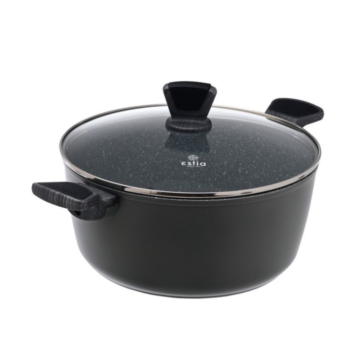 Oala anti-aderenta, Estia Home Art, aluminiu presat, 28 cm