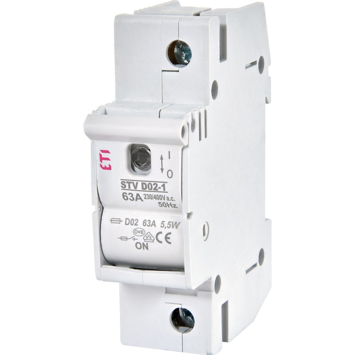 Siguranta electrica Eti D02 63A 1p, 230V