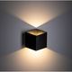 TK-Lighting CUBE стенна лампа, IP54, черна, 30x30 см
