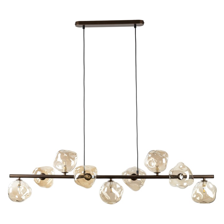 Lustra TK-Lighting LAVA, design modern, sticla unica, metal, maro, G9