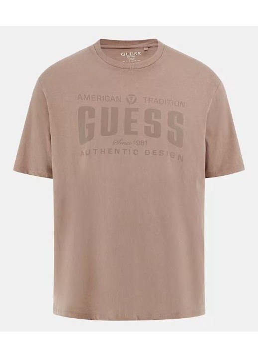 Guess férfi póló, M5GI27KBW41 modell, vékony, nude, pamut-elasztán összetételű