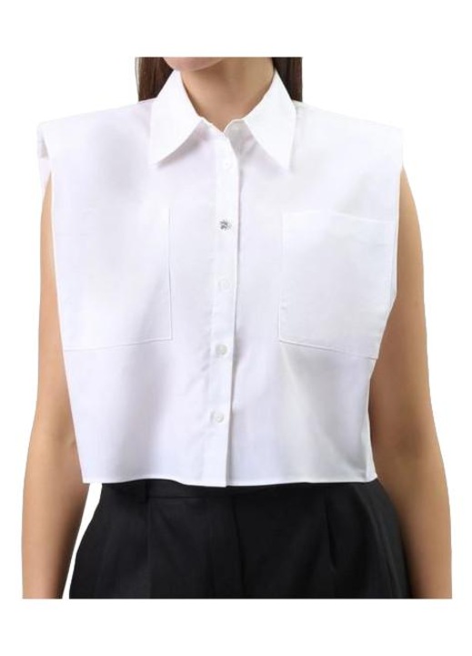 Hugo Everette ing, pamut/elasztan, ujjatlan, feher, Fehér