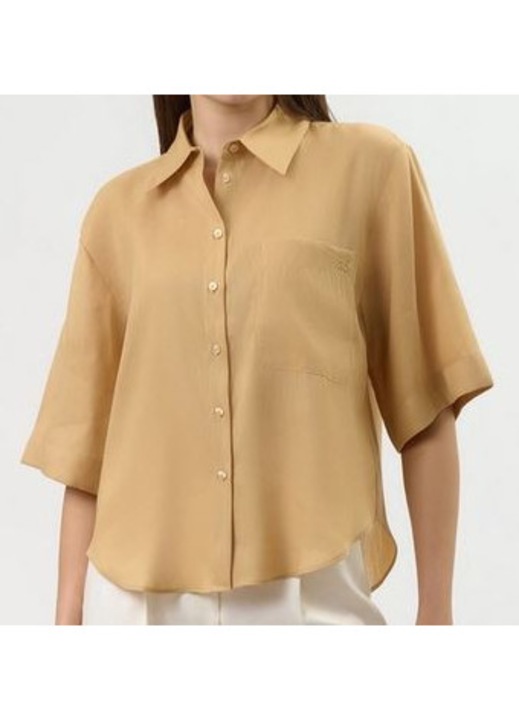 HUGO ing, Evona modell, normál szabású, bézs, 60% len, 40% lyocell