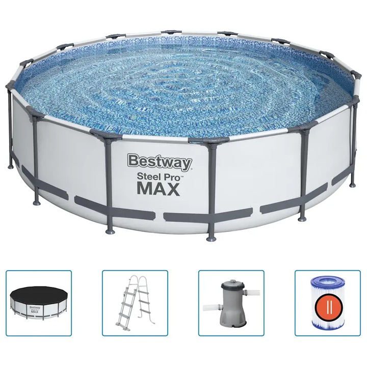 Piscina Bestway Steel Pro MAX cu accesorii, 427x107 cm