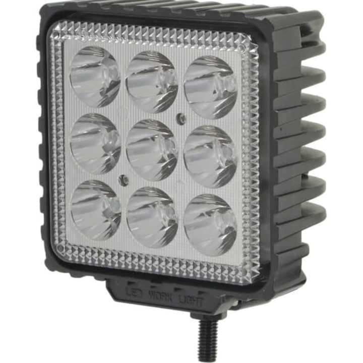 Lampa de lucru LED, patrata, 27W 500lm albastra, cu priza Deutsch, lumina focalizata, 9 LED-uri, Kramp LA10417