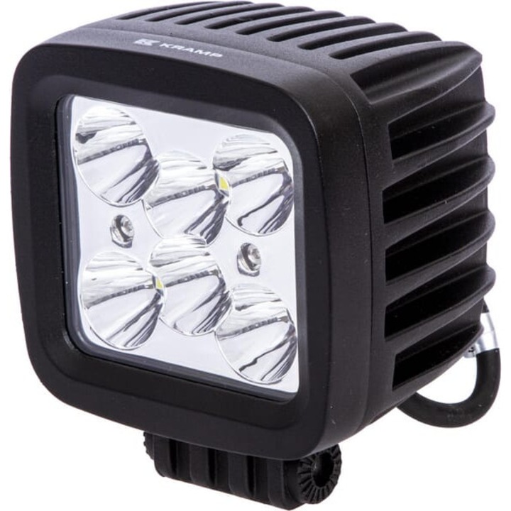 Lampa de lucru LED, patrata, 42W 3780 lm 10/30V lumina focalizata 6 LED-uri Kramp LA10027