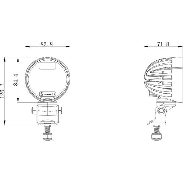 Lampa de lucru LED, Kramp, 40W, 4000lm, 10-30V, 83,8x126,2x71,8mm