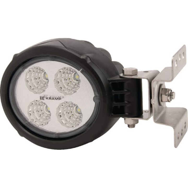 Lampa de lucru LED, rotunda, 18W 1500 lm 10/30V lumina difuza cu priza Deutsch, 4 LED-uri Kramp LA10018