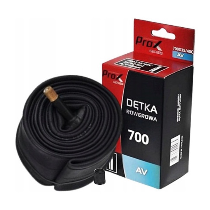 Camera roata bicicleta 28", PROX, 700x35-40c, AV 35 mm, 0,87 mm grosime, 150 g
