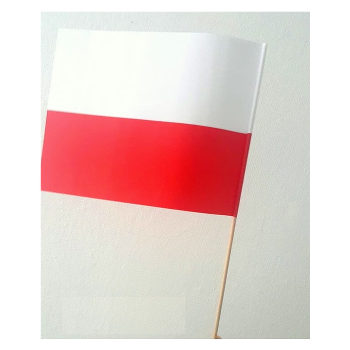 Set 25 buc. steaguri din hartie alb-rosii cu steagul Poloniei, Samuel