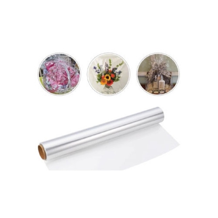 Folie de ambalare pentru flori Aliga, 50 foi, 50x70cm, celofan