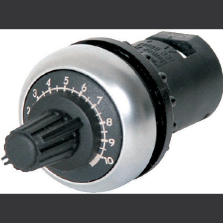 Potenciuometru Eaton M22-R10K, IP66, negru, 10k