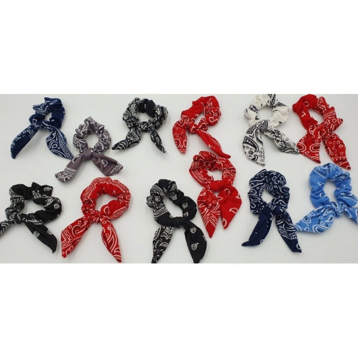 Set 12 elastice pentru par, Sandex, multicolor