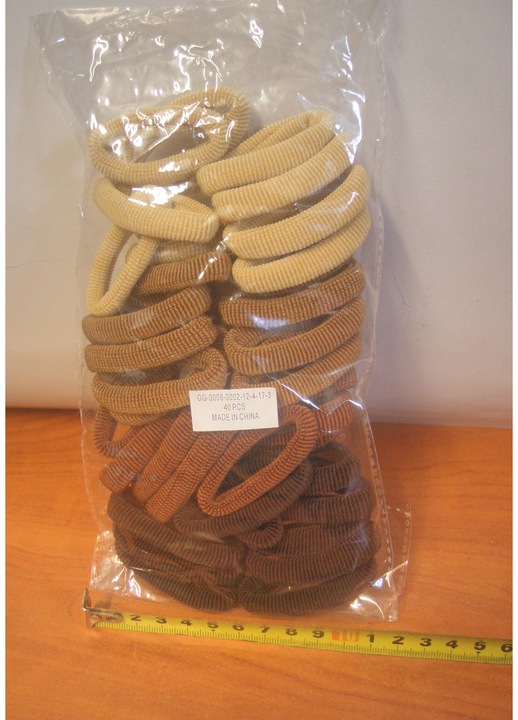 Set 40 elastice de par SANDEX, culoare bruna