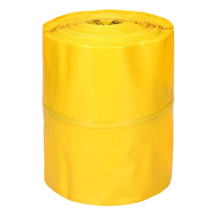 Folie localizatoare, ANTICOR, Polietilena, 20 cm x 100 m, Rezistenta la degradare, Galben