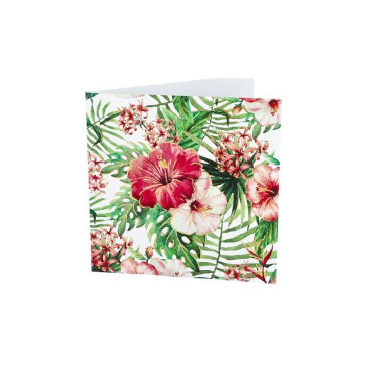 Felicitare ART, 15x15cm, Model Flori, Multicolor