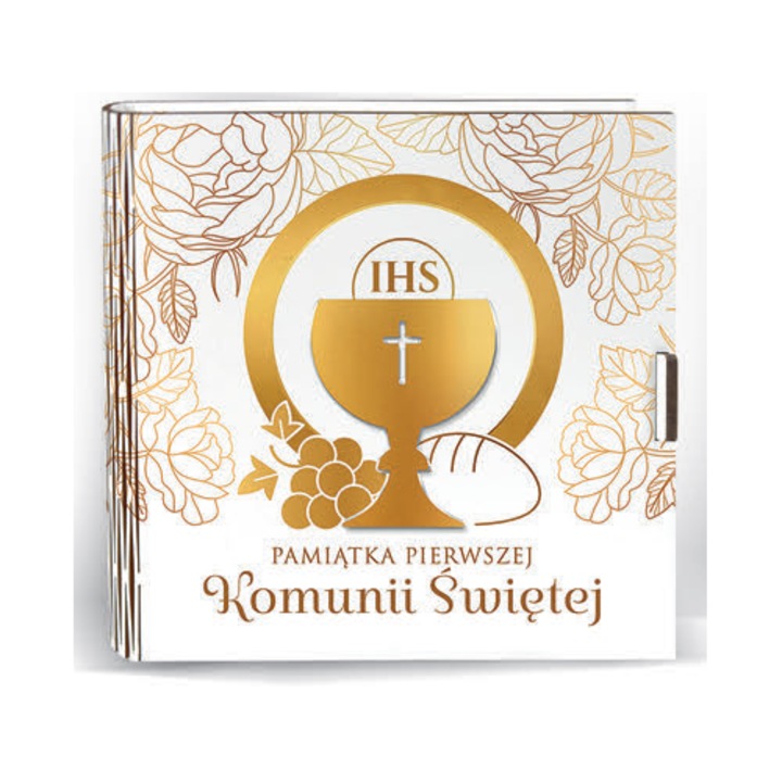 KASETKA KWADRAT Cargo, 16x16cm, comunie, zloty, cu plic