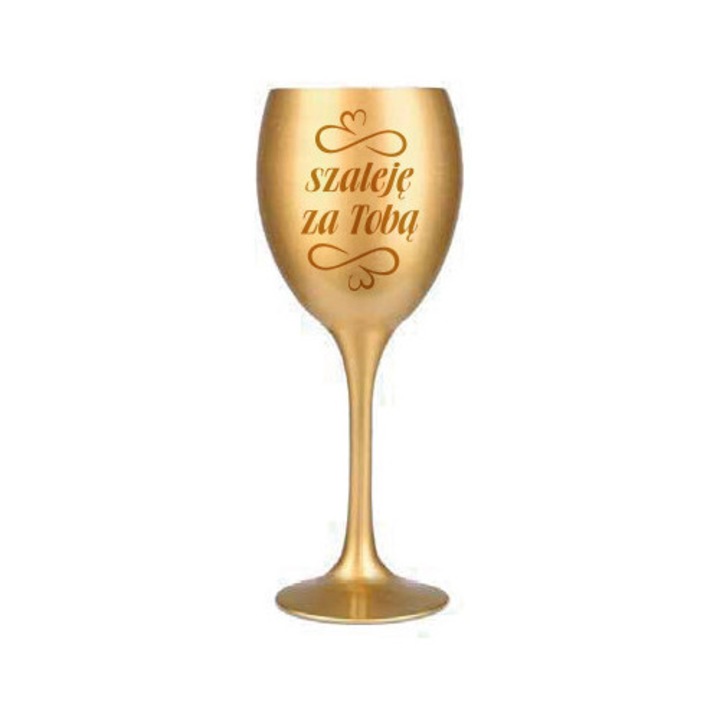 Професионална чаша за вино, модел KW40, златиста, комплект