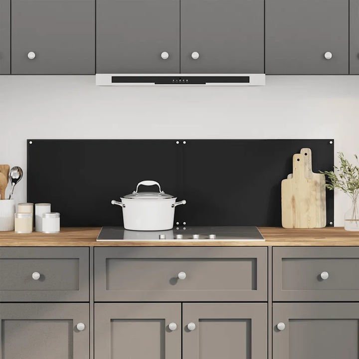 VidaXL 2 db fekete edzett üveg konyhai falburkoló 70 x 50 cm 3315796