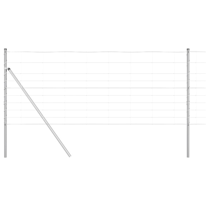 Panou gard vidaXL 1x50m, otel zincat, 3 panouri, gri