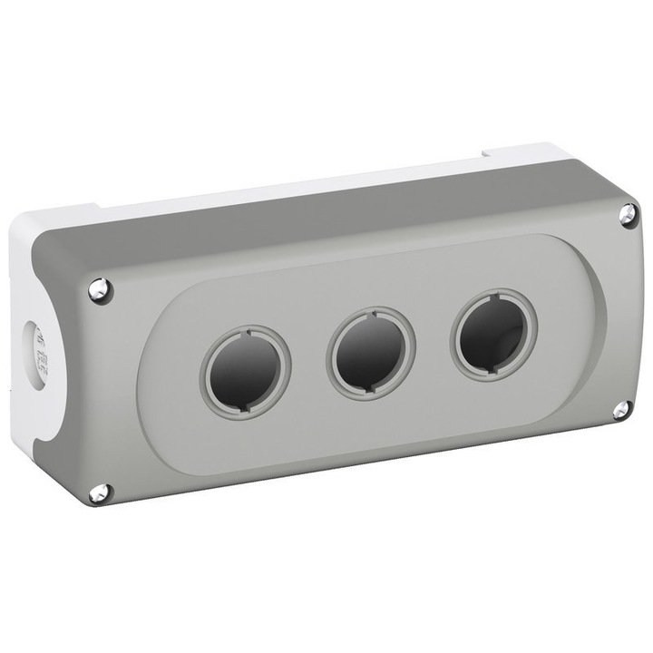 Szürke 3 lyukú ház MEP3-0, 181x75x61mm, szürke