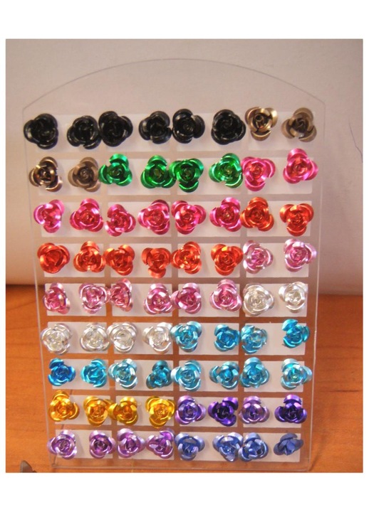 Cercei set 36 perechi, SANDEX, roz