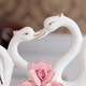 Figurine de lebada din ceramica, set de 2, stil modern, 23.5x7x20cm, 14x22cm