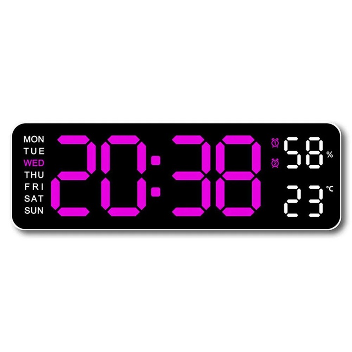 YANYXR többfunkciós elektronikus óra, színes, 22.8x3.5x7.5cm