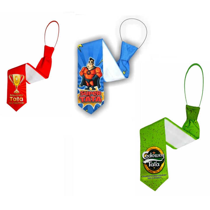 Cravata AAron, mix de modele, 50x8,5cm, cu elastic