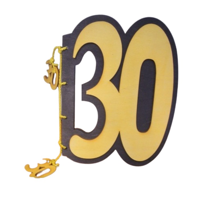 Felicitare Repeta, Aniversare 30 de ani, galben