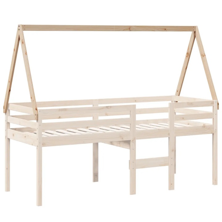 Baldachin pentru pat de copil, 209x85,5x88 cm, lemn de pin