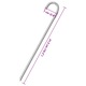 Cuie de cort, 12 buc, 41,5 cm, O12 mm, otel galvanizat